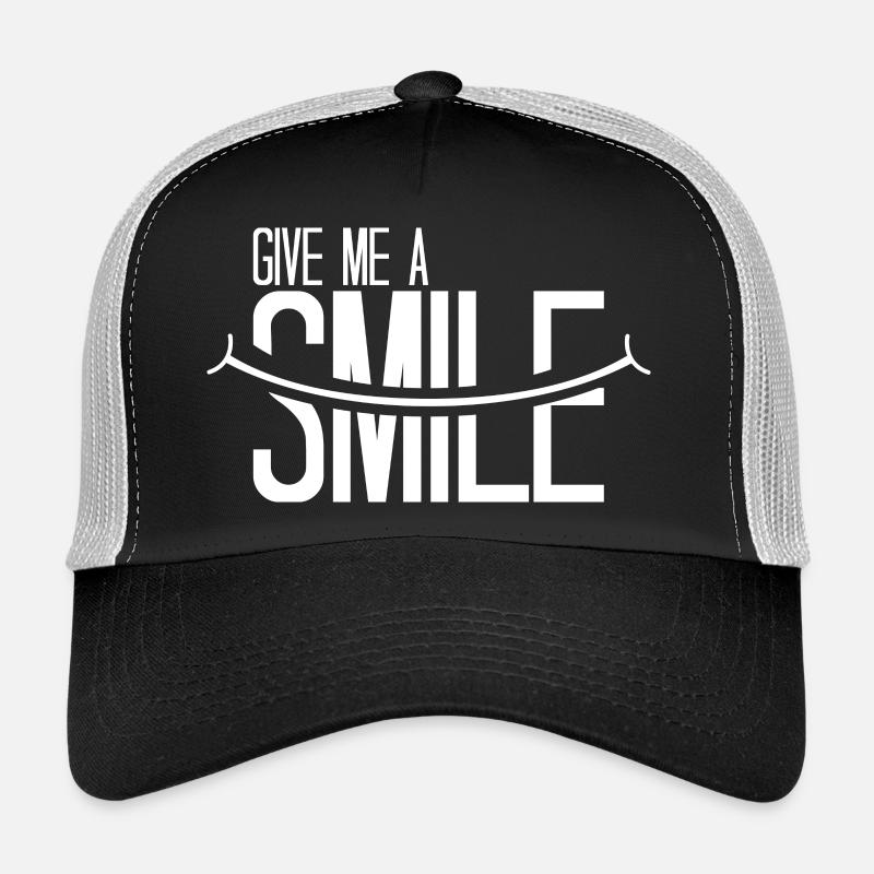 Give me a Smile - Trucker Cap - black/stone grey