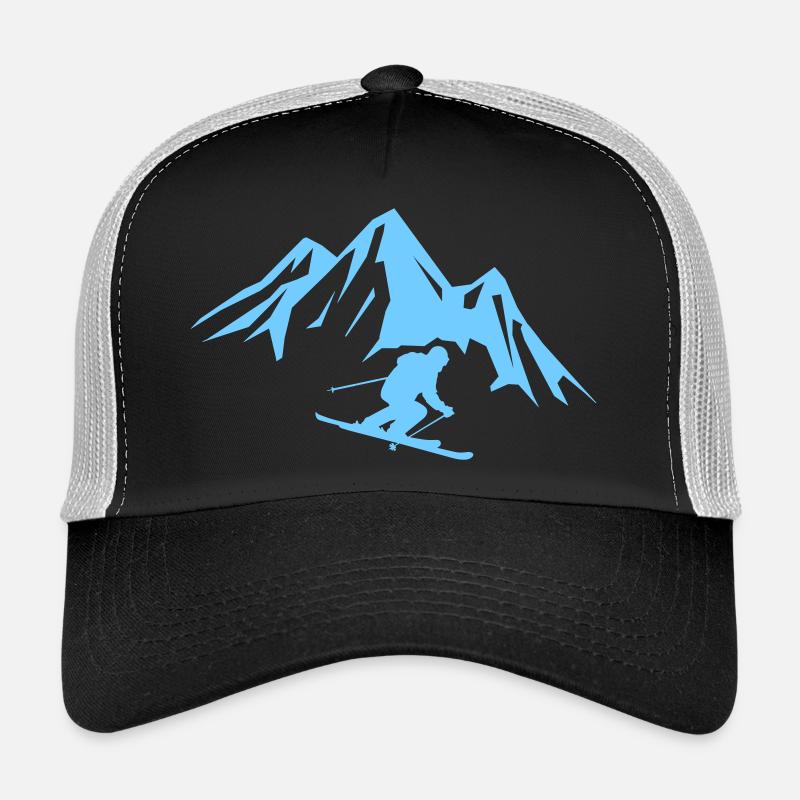 Ski Mountains - Trucker Cap - black/stone grey