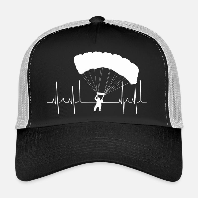 Cardiogramme Parapente Blanc Casquette trucker 