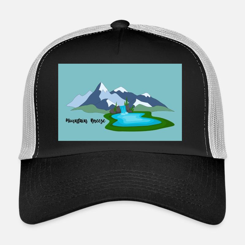 Vent de montagne et cascade image nature Casquette trucker 