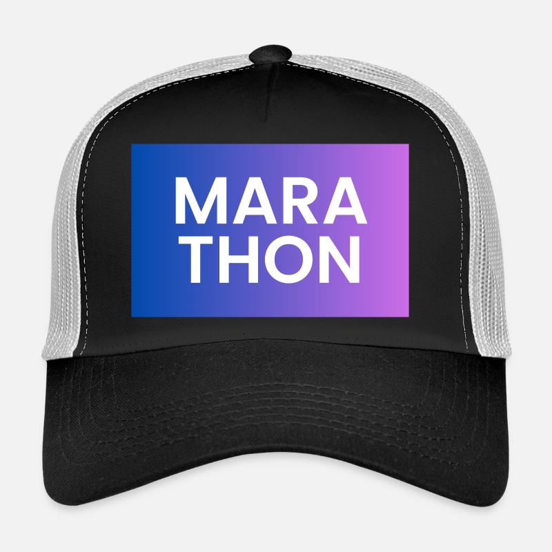 Conception de chemise dégradée Marathon Casquette trucker 