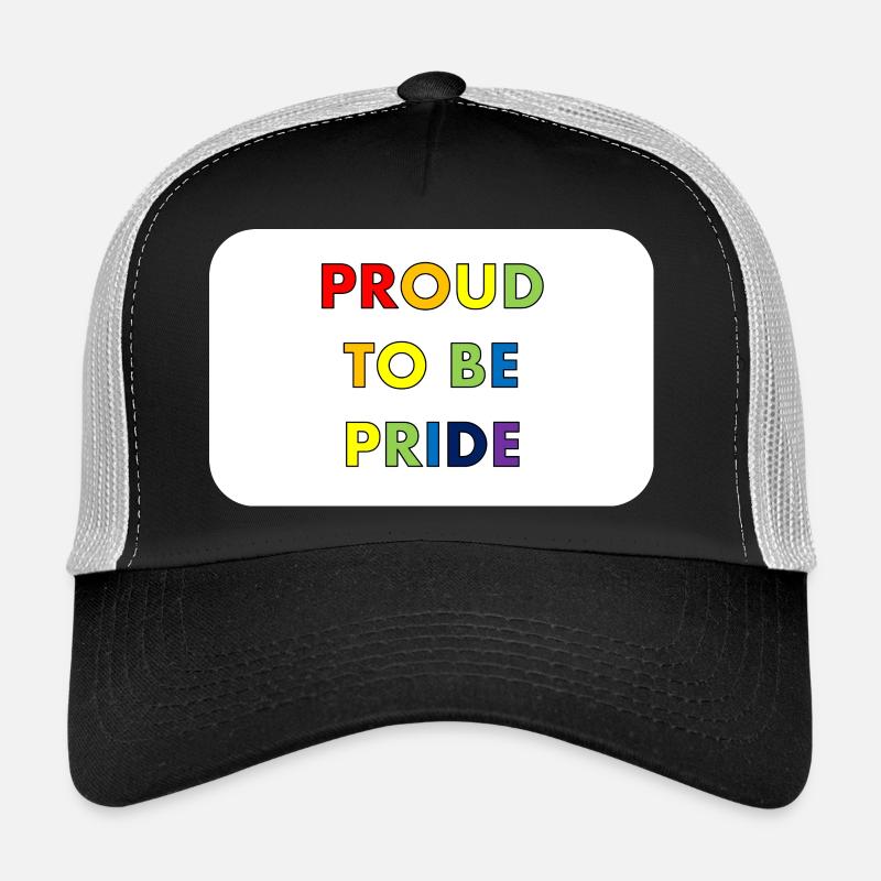 Fier d’être Pride dans le style arc-en-ciel Casquette trucker 