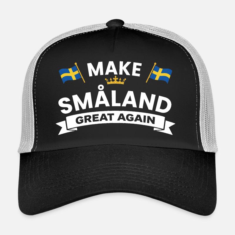 Couronne du Ruban du Drapeau du Småland Casquette trucker 