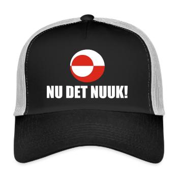 Greenland - Nu Det Nuuk - Denmark - Danmark - Trucker Cap - Schwarz/Steingrau - Vorne