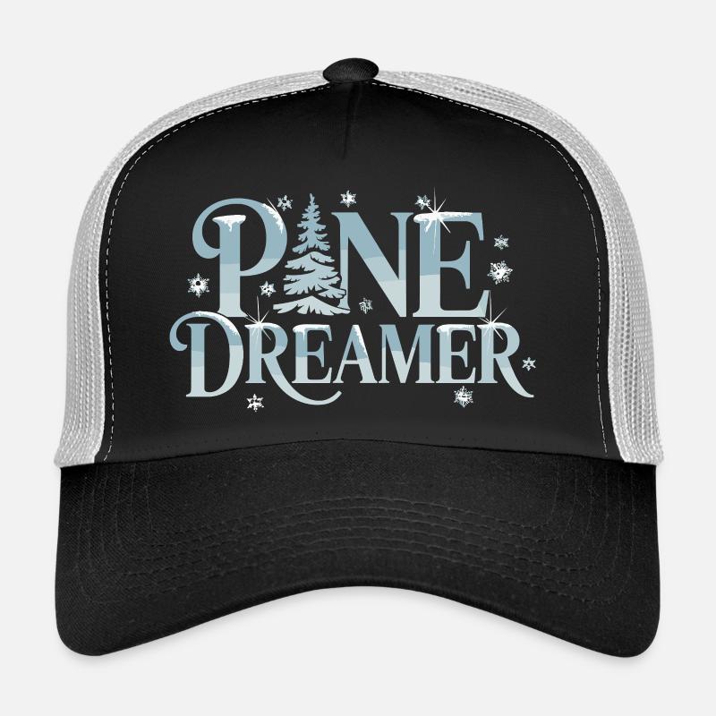 Forêt de sapins d’hiver Winterflakes de Pine Dreamer Casquette trucker 