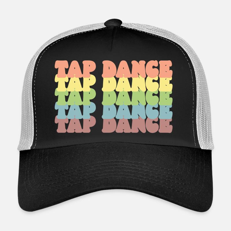 Pastell Regenbogen Tap Dance - Trucker Cap - Schwarz/Steingrau