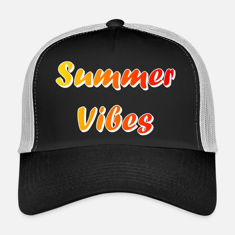 Sommerliche Vibes - Trucker Cap - Schwarz/Steingrau
