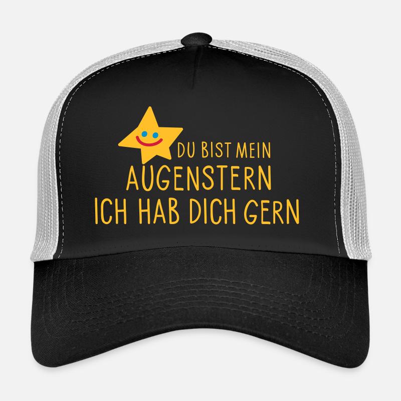 Augenstern Liebe Spruch - Trucker Cap - Schwarz/Steingrau