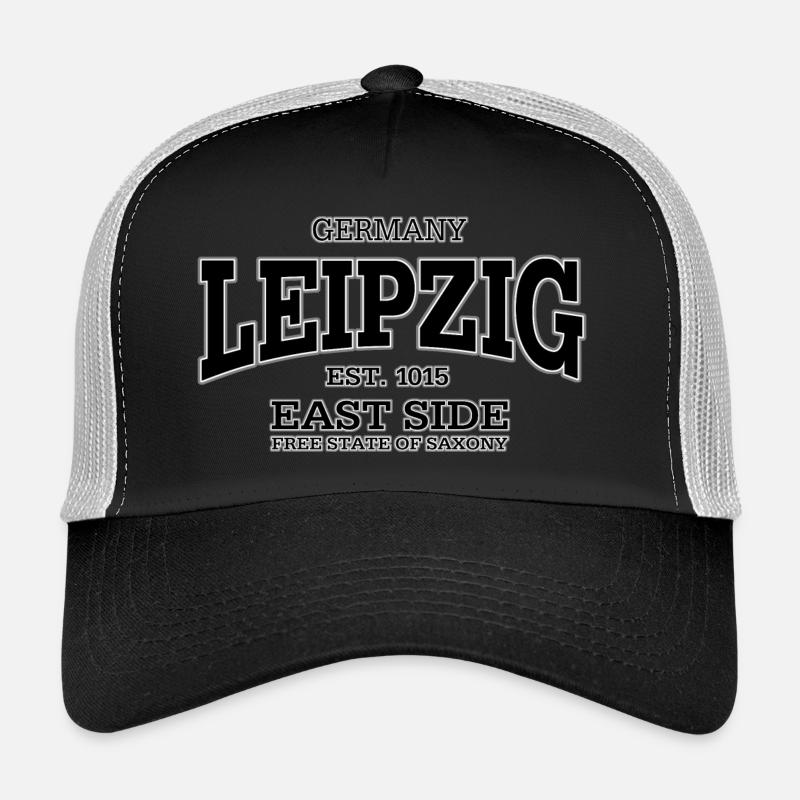 Leipzig (black) - Trucker Cap - Schwarz/Steingrau