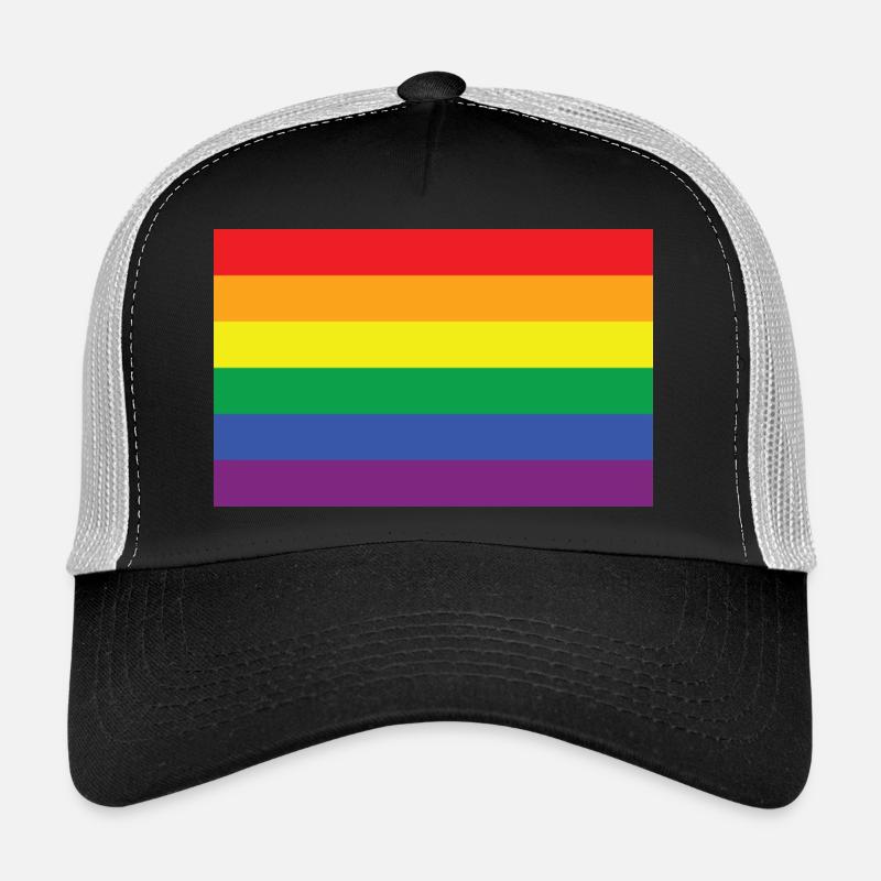 Regenbogen - Trucker Cap - Schwarz/Steingrau