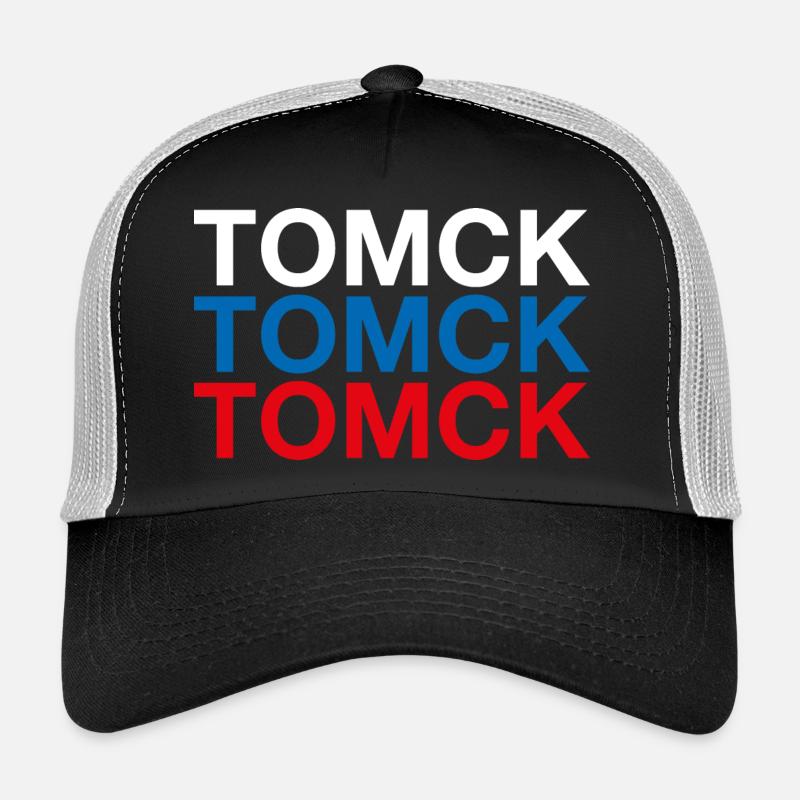 TOMSK Russie Cyrillique Drapeau russe Casquette trucker 