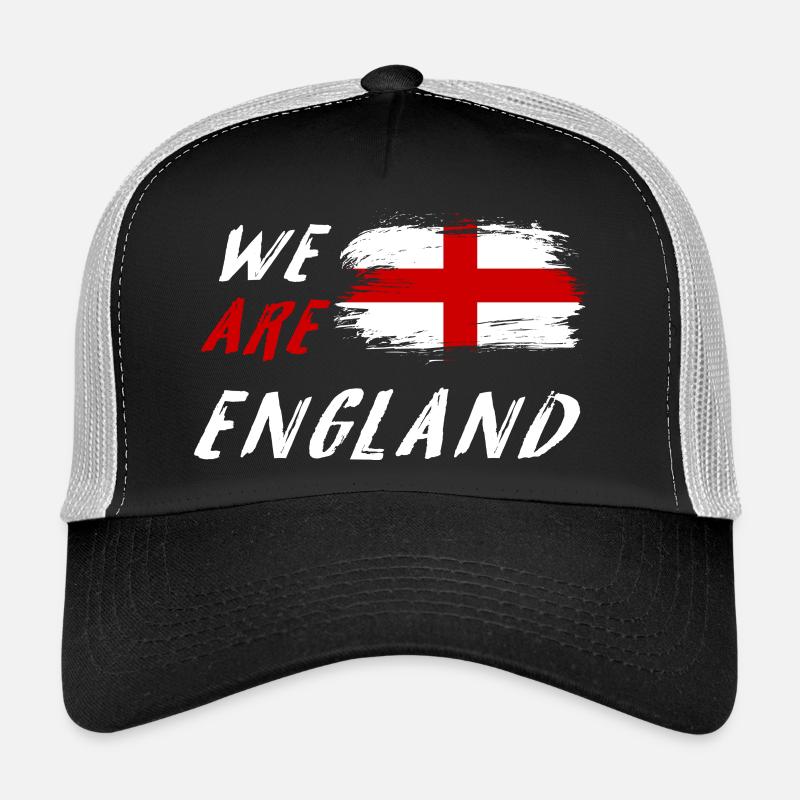 Wir sind England Flaggen Design - Trucker Cap - Schwarz/Steingrau