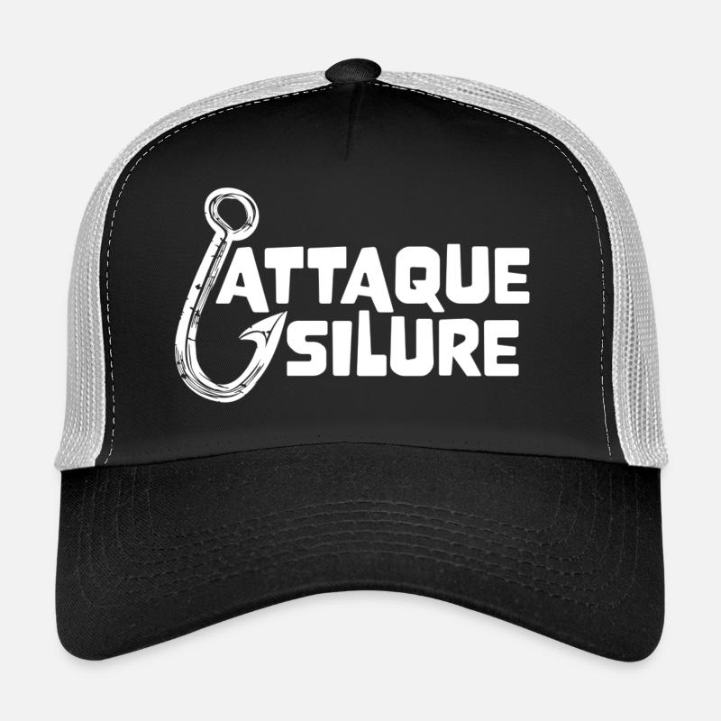 Clan Silure Wear - Design Attaque Silure blanc Casquette trucker 