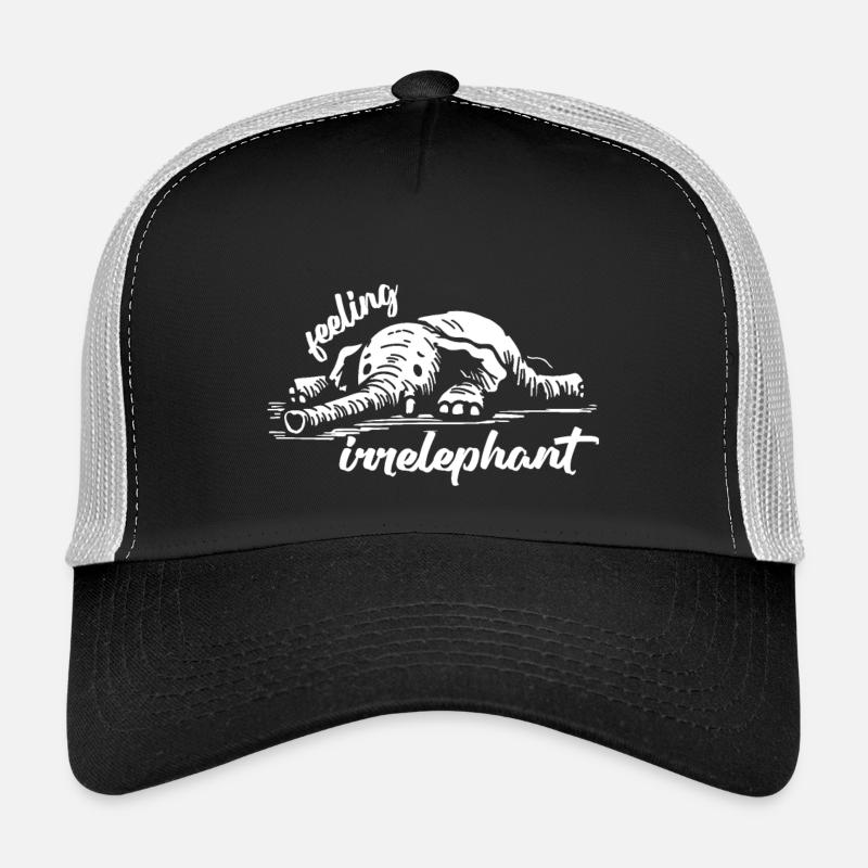 Sentiment irréléphant éléphant animaux drôle jeu de mots Casquette trucker 