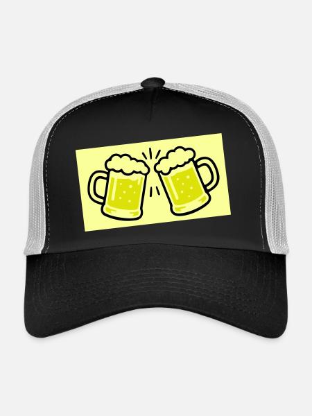 Beer Glass Beer Icon - Trucker Cap - black/stone grey - Front