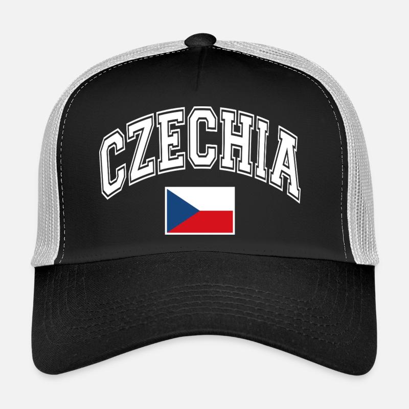 Czech Republic Flag - Trucker Cap - black/stone grey