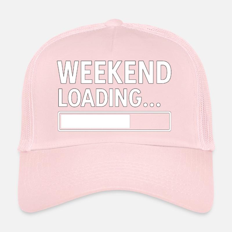 Weekend Loading... – Funny Minimal Design Trucker Cap