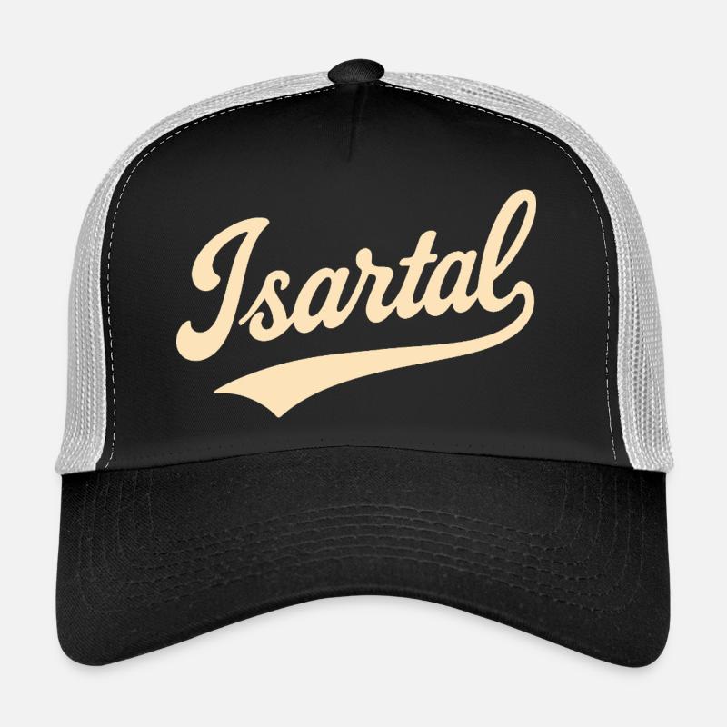 Isartal Schriftzug   - Trucker Cap - Schwarz/Steingrau