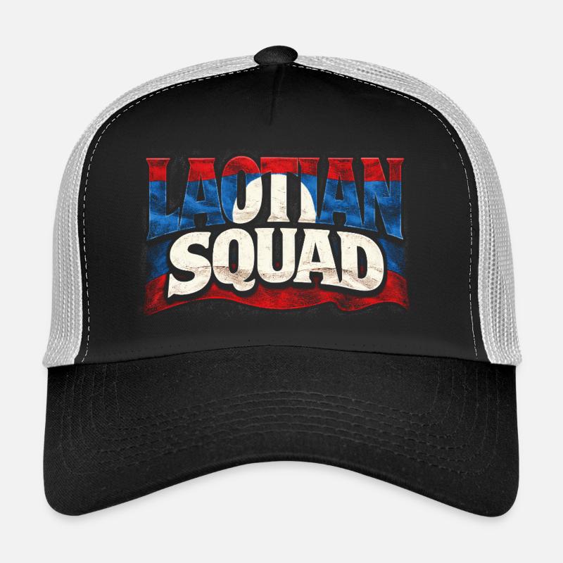 Laos Laotian Root Laotian Squad Trucker Cap