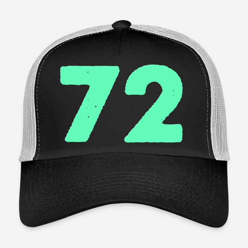 Neon Zahl 72 Mint Grafik Trucker Cap