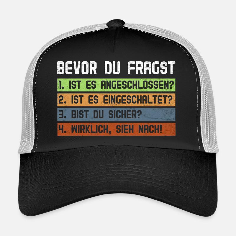 Ordinateur AVANT DE DEMANDER 1.IS ÇA S’EST CONNECTÉ ? Casquette trucker 