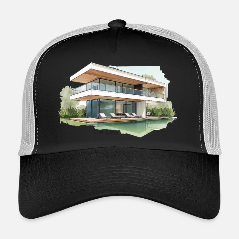 Bientôt illustration de villa moderne Casquette trucker 
