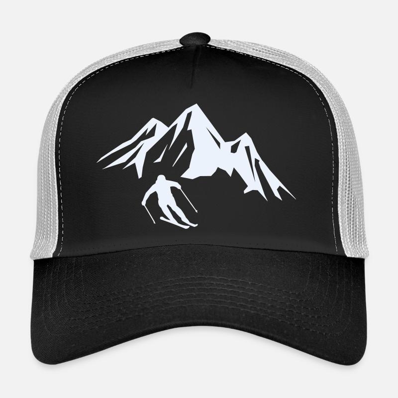 Silhouette du skieur d’aventure sommitale Casquette trucker 
