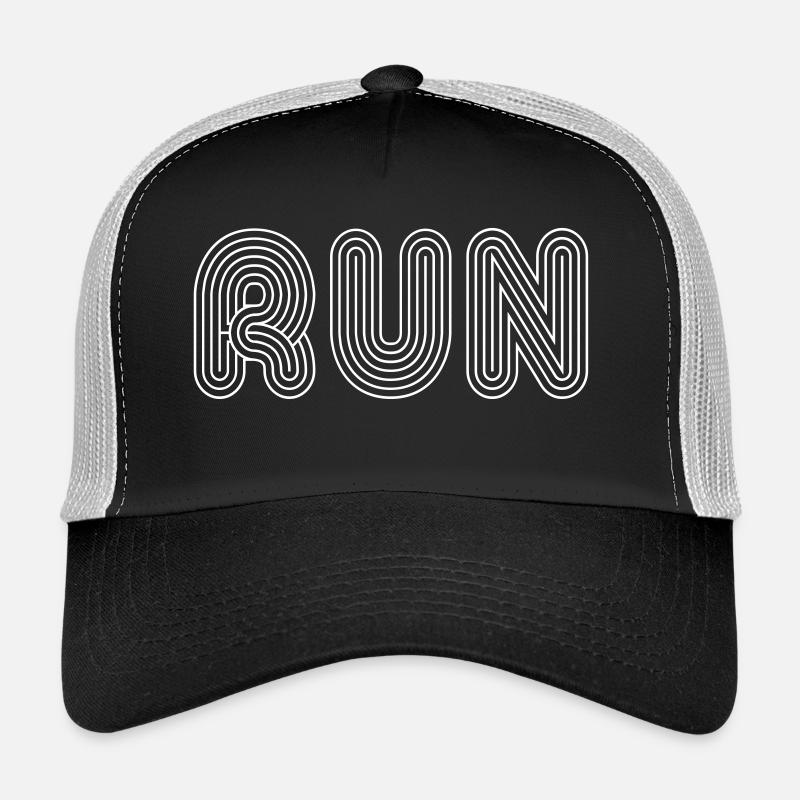 Retro Run - Casquette trucker  - noir/gris pierre