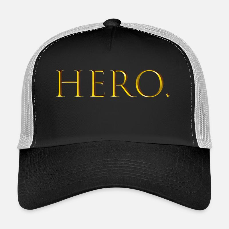 HERO gold - Trucker Cap - Schwarz/Steingrau