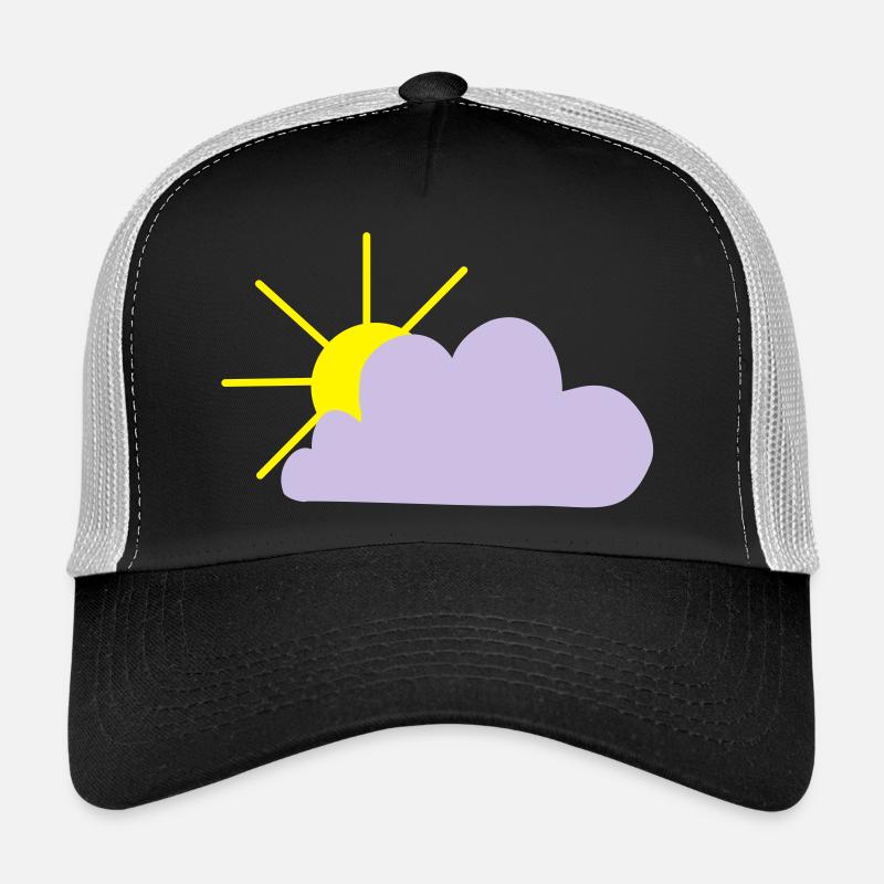 Sun peeks out from behind the cloud Trucker Cap