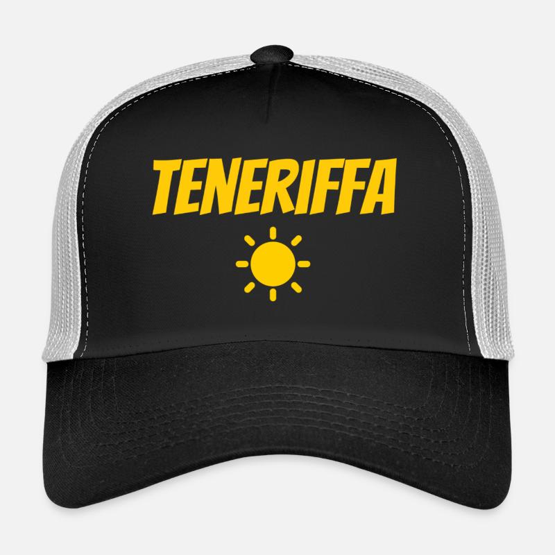 Teneriffa Souvenir mit Sonne - Trucker Cap - Schwarz/Steingrau