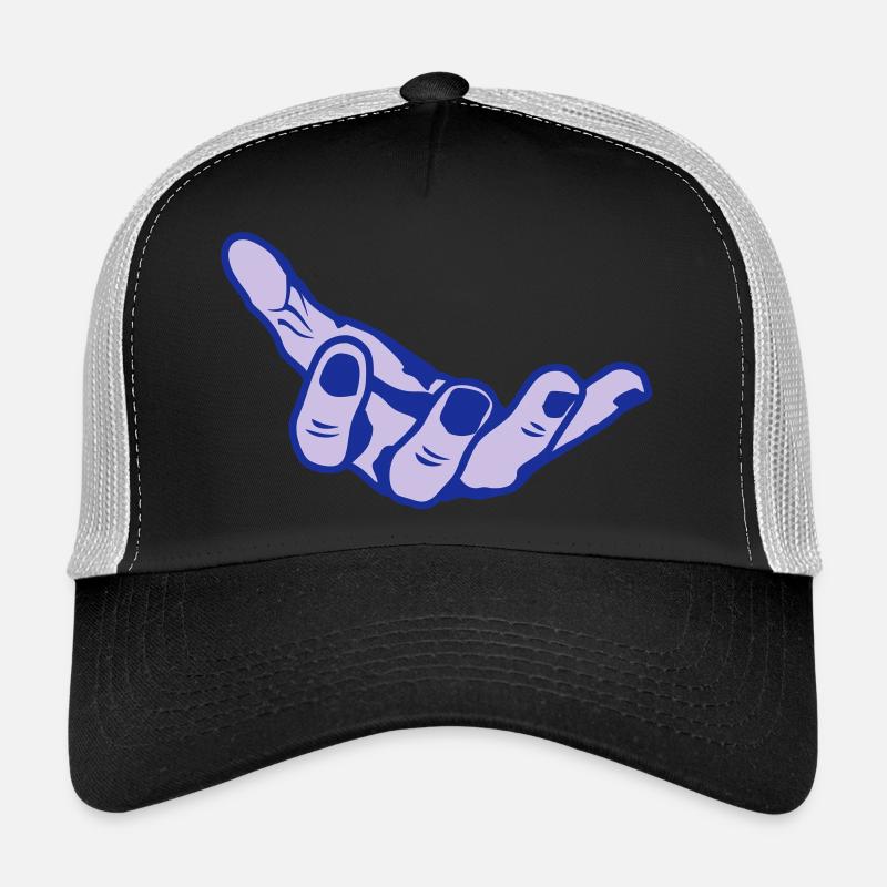 hand open hand open offene mano - Trucker Cap - black/stone grey