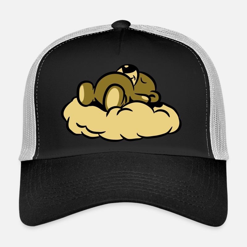 Teddybär träumt schlafen Wolke - Trucker Cap - Schwarz/Steingrau