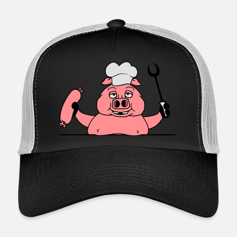 border blank area writing text shield cook cooking Trucker Cap