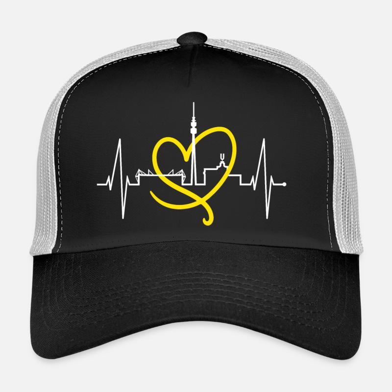 Dortmund Skyline Herzschlag Stadion Fan Dortmunder Trucker Cap