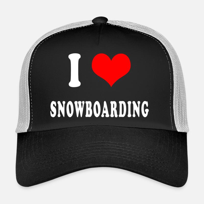 Ich liebe Snowboarden Trucker Cap