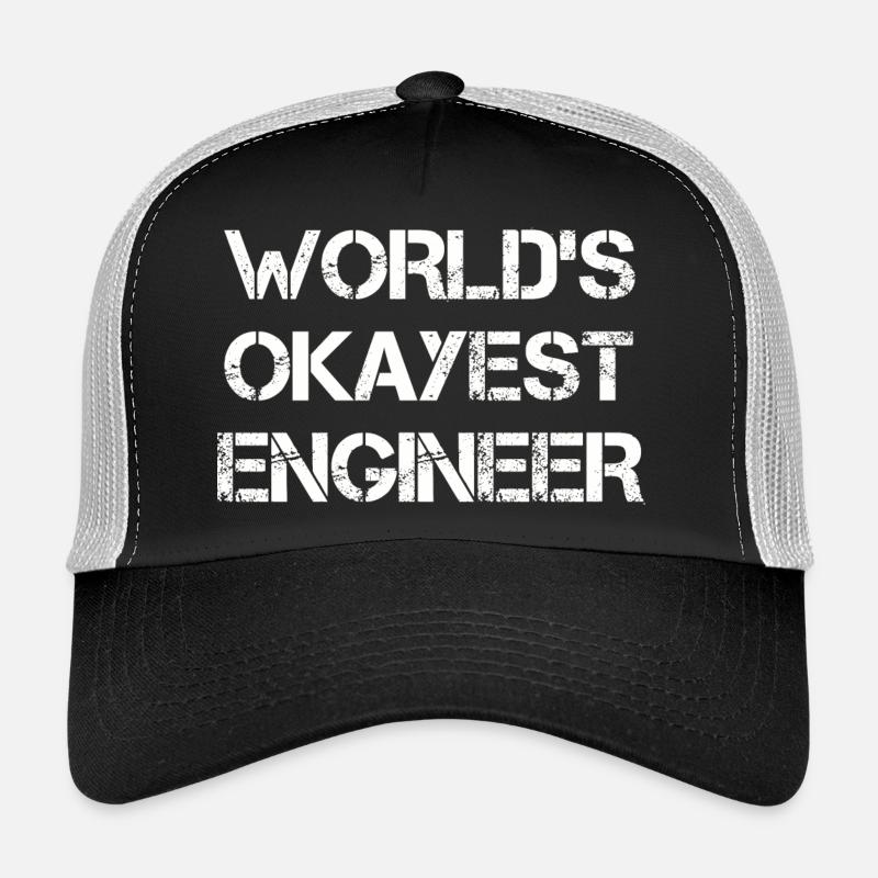 World's Okayest Engineer Tee Trucker Cap