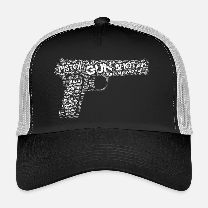 Pistol Gun Trucker Cap