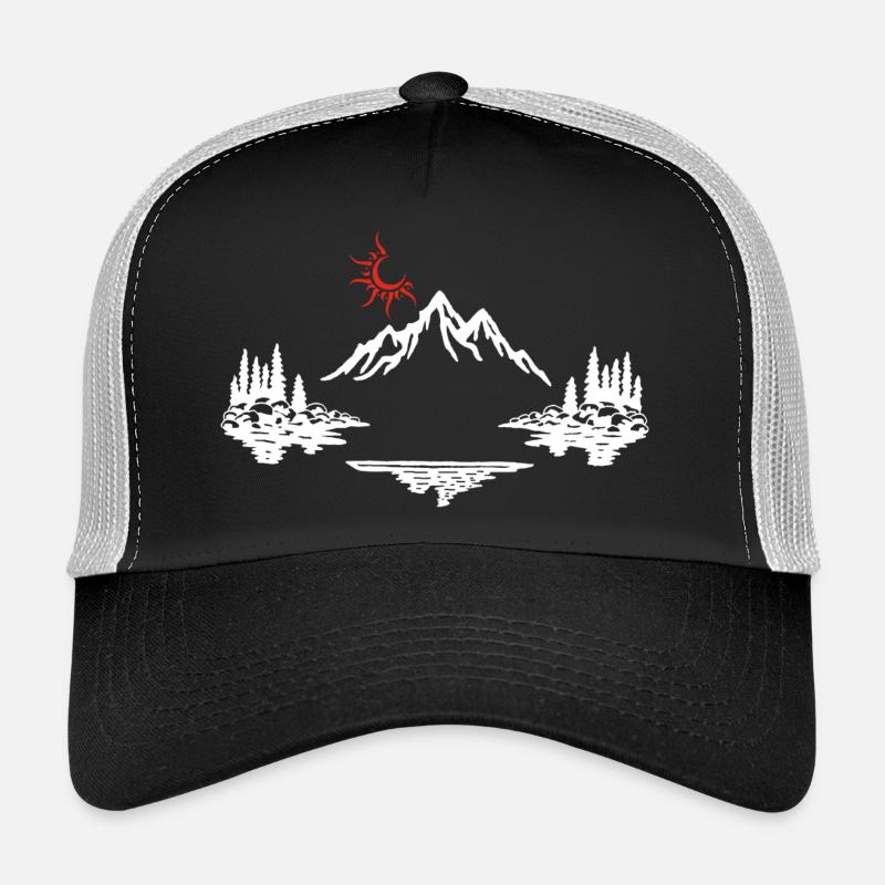 White Mountain Landscape Trucker Cap