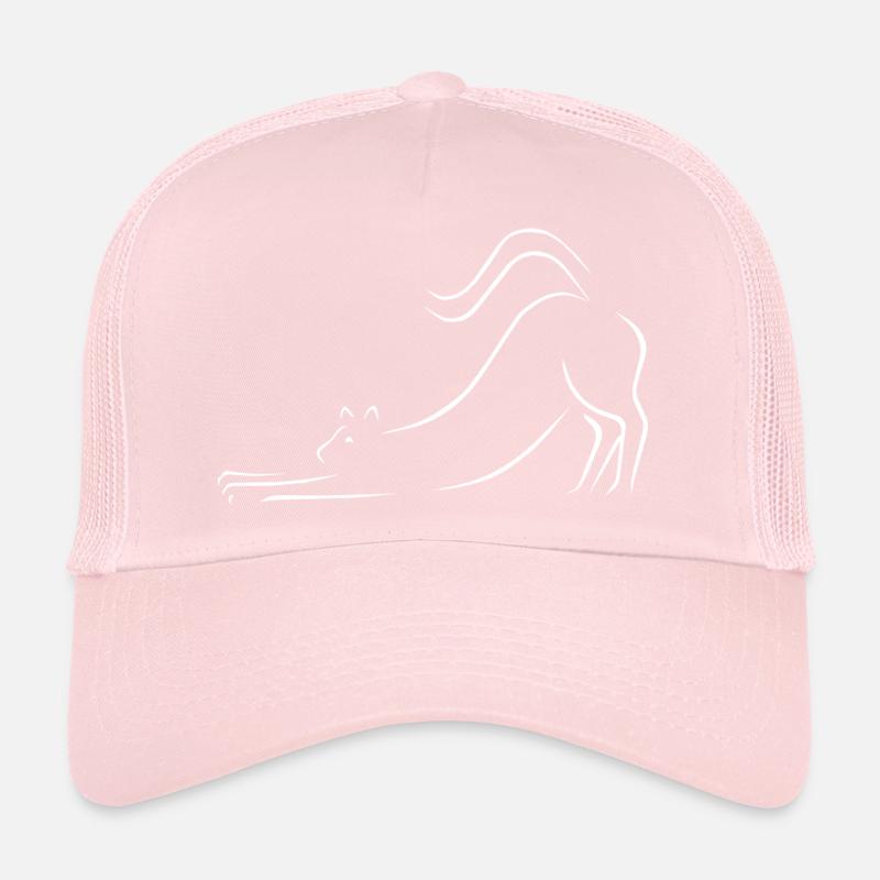 Dessin au trait de chat Casquette trucker 