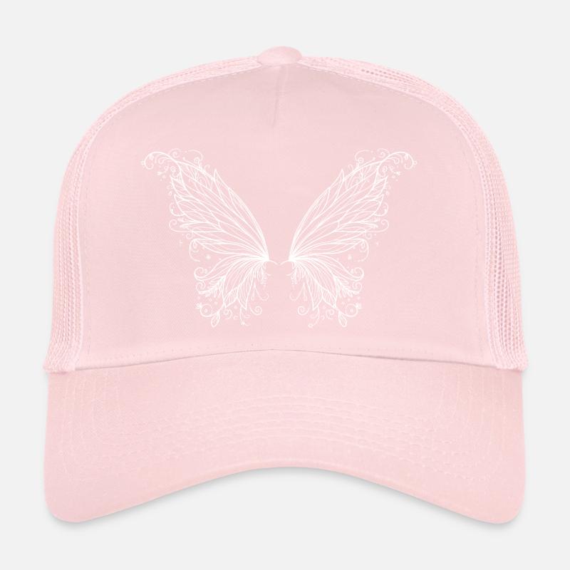 Wings, delicate white transparent Trucker Cap