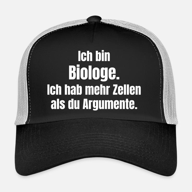 Ich bin Biologe – Mehr Zellen als Argumente - Trucker Cap - Schwarz/Steingrau