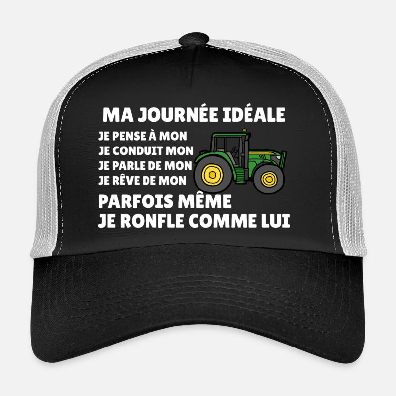 Traktor, Bauernhumor, bäuerliche Leidenschaft - Trucker Cap - Schwarz/Steingrau