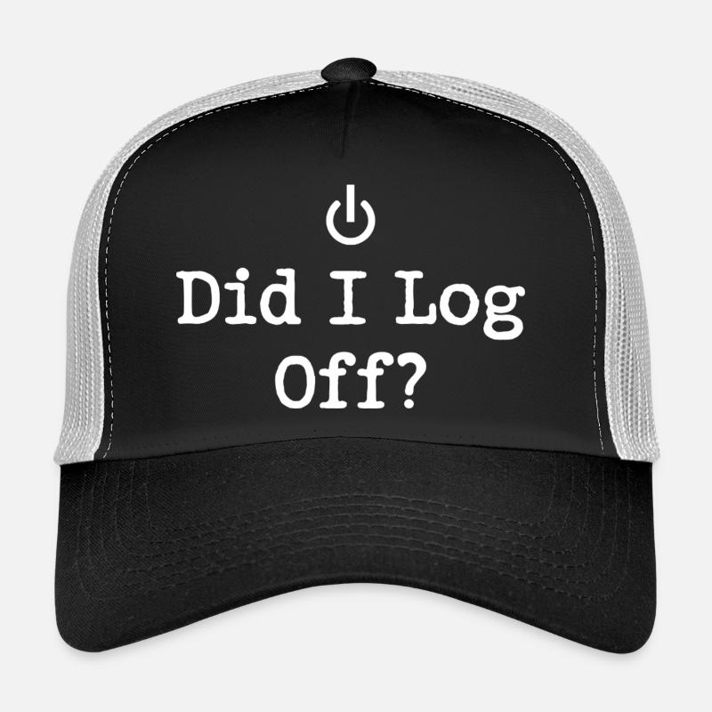 Did I Log Off? Abgemeldet Power-Symbol - Trucker Cap - Schwarz/Steingrau