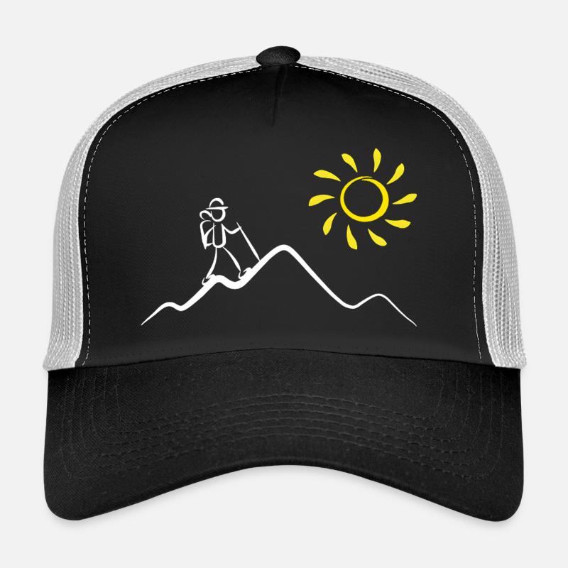 Bergwanderer in der Sonne - Trucker Cap - Schwarz/Steingrau