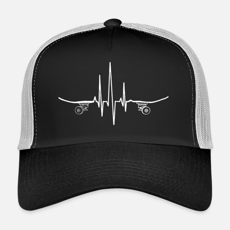 Pulse Skateboard Herzschlag-Grafik Trucker Cap