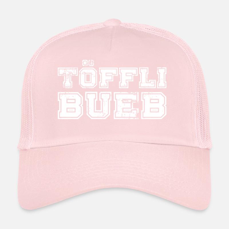 Töfflibueb College Style Distressed Trucker Cap