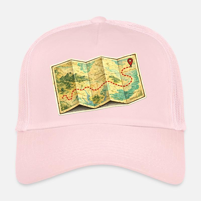 Antiker Kartenpfad Abenteuerreise Trucker Cap