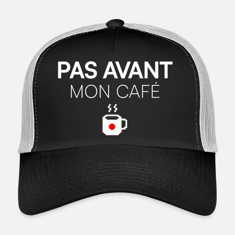 NICHT VOR MEINEM KAFFEE. | Morgenhumor - Trucker Cap - Schwarz/Steingrau