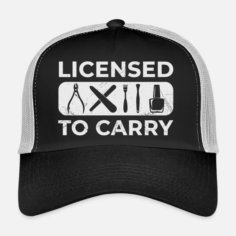 Technicien en ongles – Autorisé à exercer la conception d’ongles Casquette trucker 